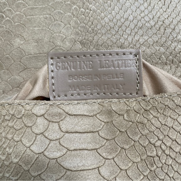 Genuine Leather Beige handbag - Picture 5 of 5